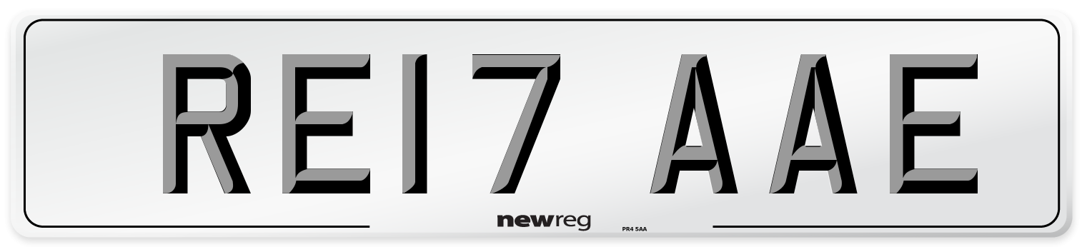 RE17 AAE Number Plate from New Reg